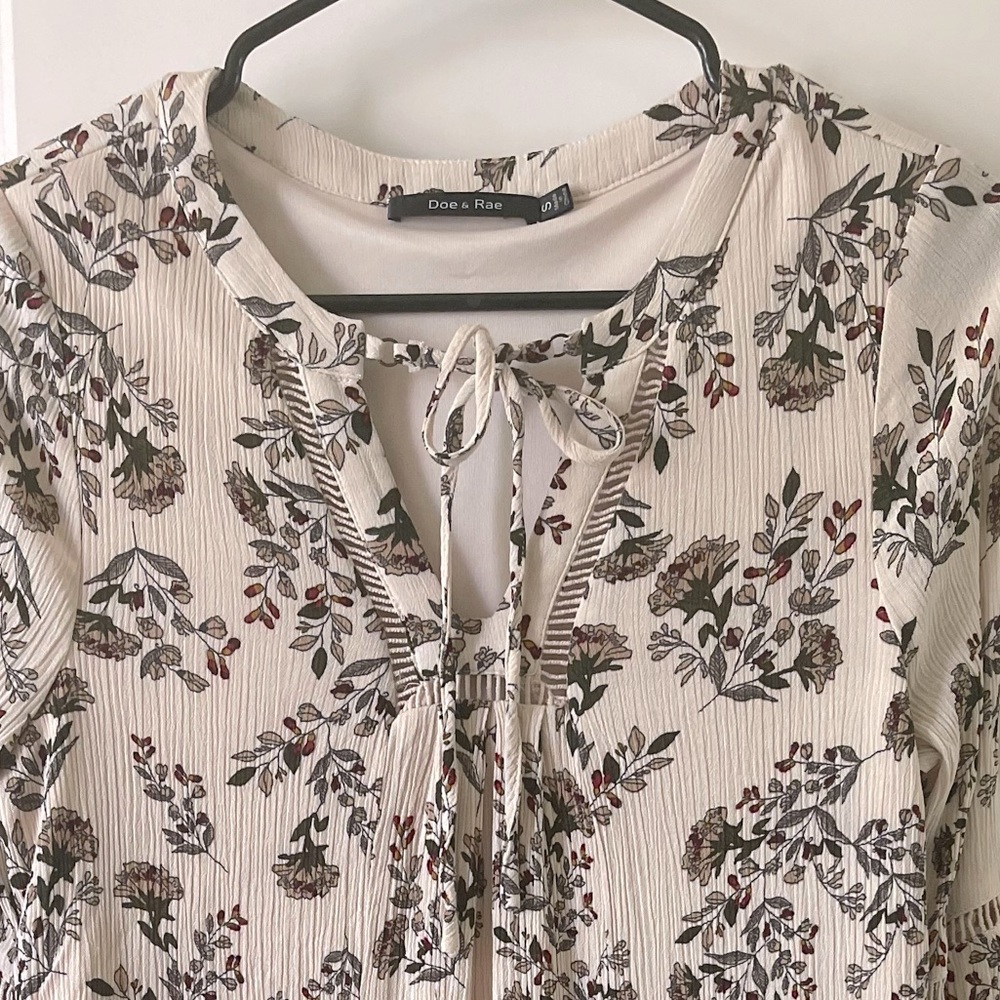 Boho Floral Mini Dress (S)